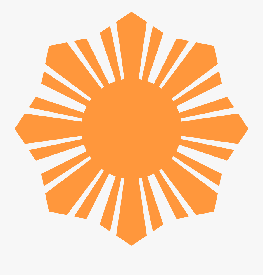 Sun Clipart Simple - Philippine Flag Sun Rays, Transparent Clipart