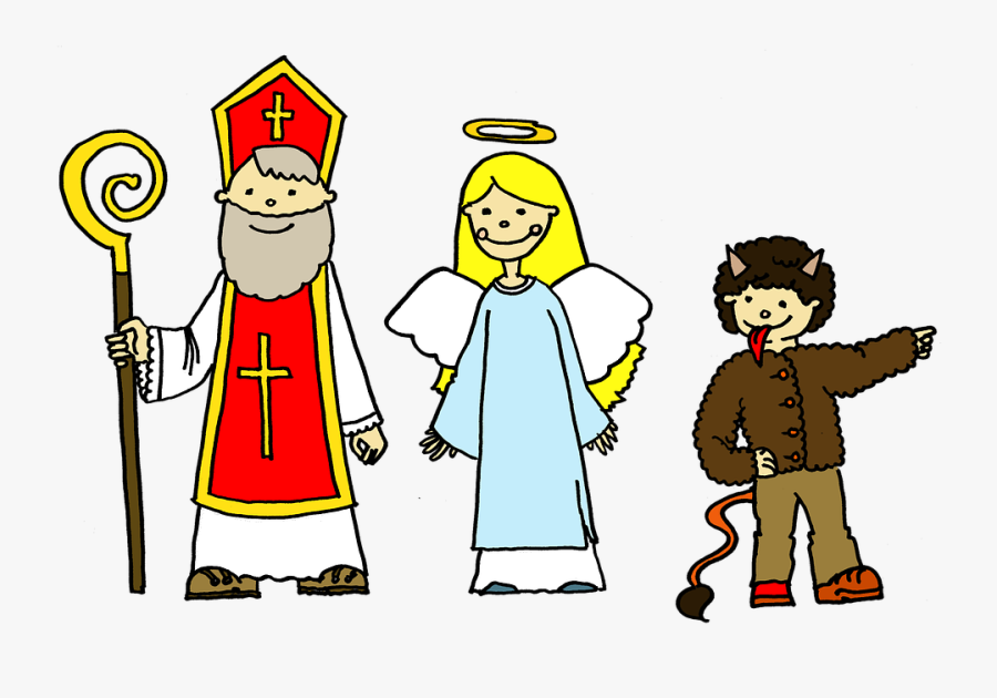 November Clipart , Png Download - Čert Mikuláš Anděl, Transparent Clipart