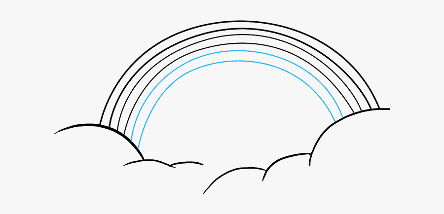 How To Draw A Rainbow - Draw A Rainbow Step By Step, Transparent Clipart