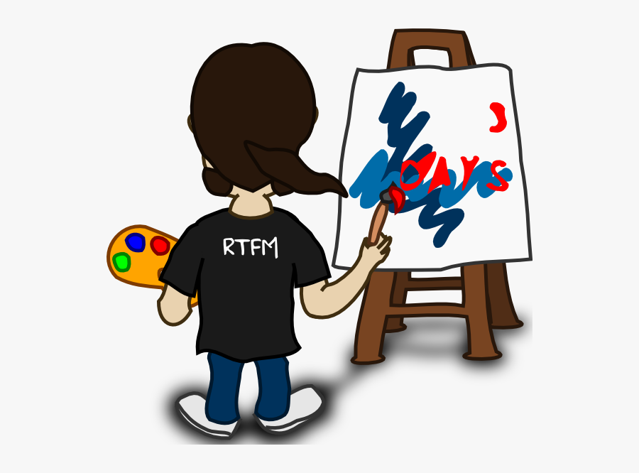 Free Vector Comic Characters Painter Clip Art - Painter Clipart, Transparent Clipart