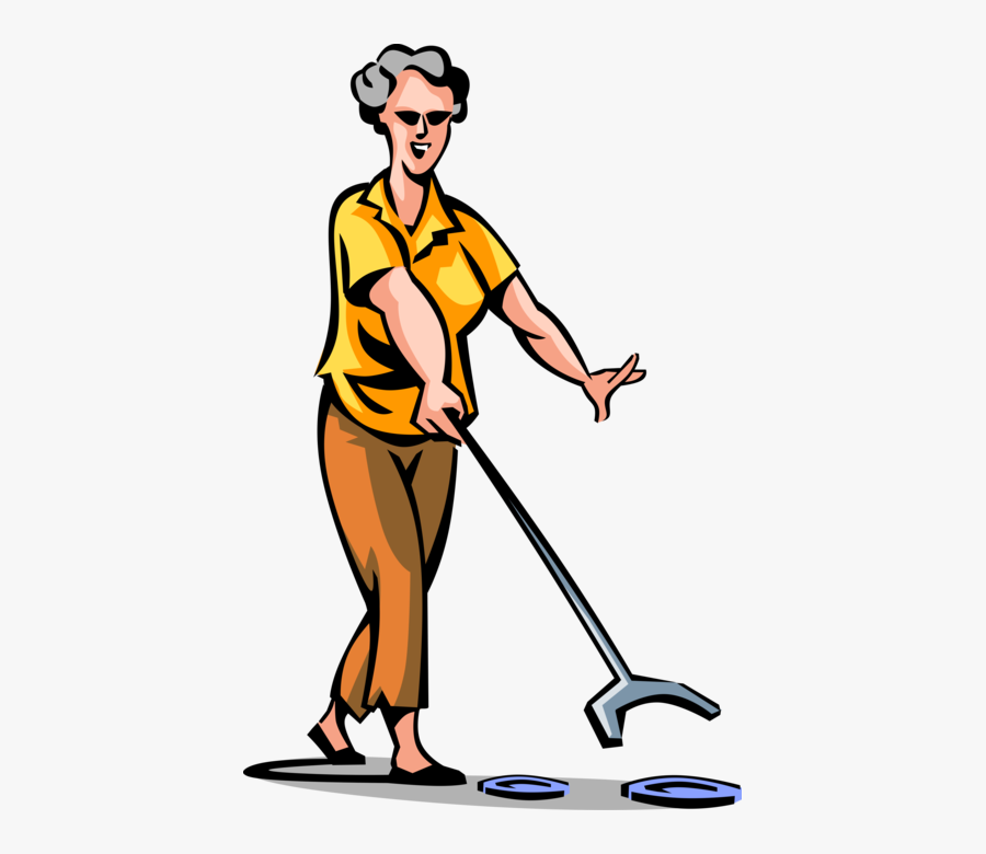Senior Citizen Plays Shuffleboard - Shuffleboard Clipart, Transparent Clipart