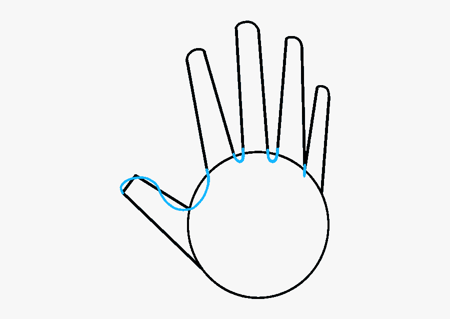How To Draw A Hand Really Easy Drawing Tutorial - Drawing Picture Of Hands, Transparent Clipart