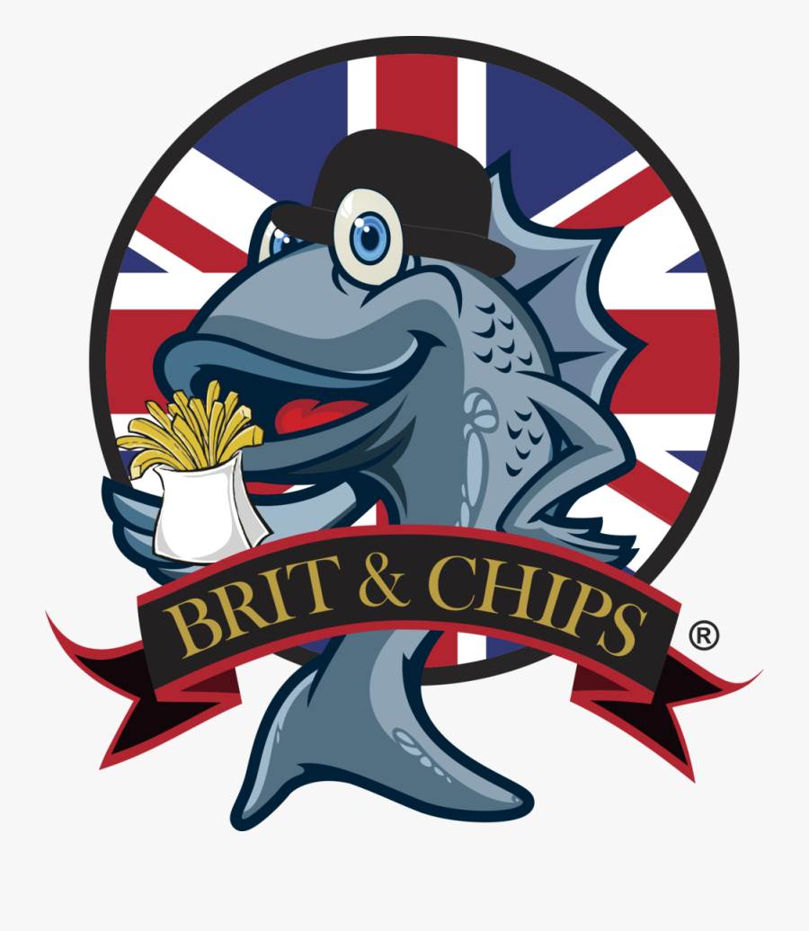 Brit & Chips Logo, Transparent Clipart