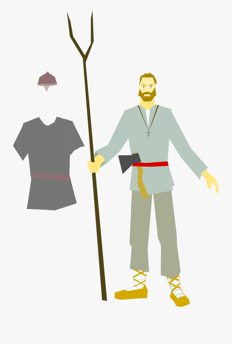 Standing,human Behavior,angle - Medieval Pitchfork, Transparent Clipart