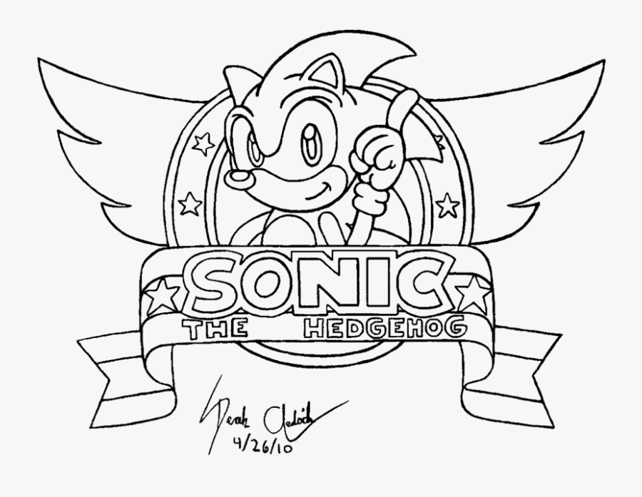 Sonic The Hedgehog Logo Drawing, Transparent Clipart