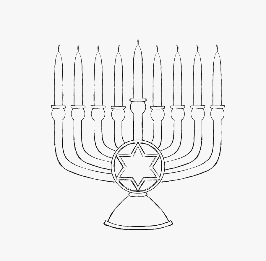 Hanukkah Coloring Pages, Transparent Clipart