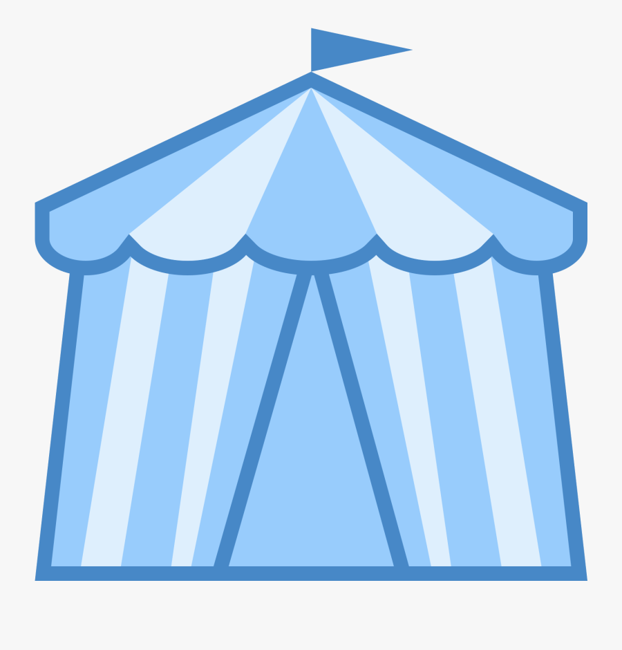 Tent Transparent Background - Blue Circus Tent Clipart, Transparent Clipart