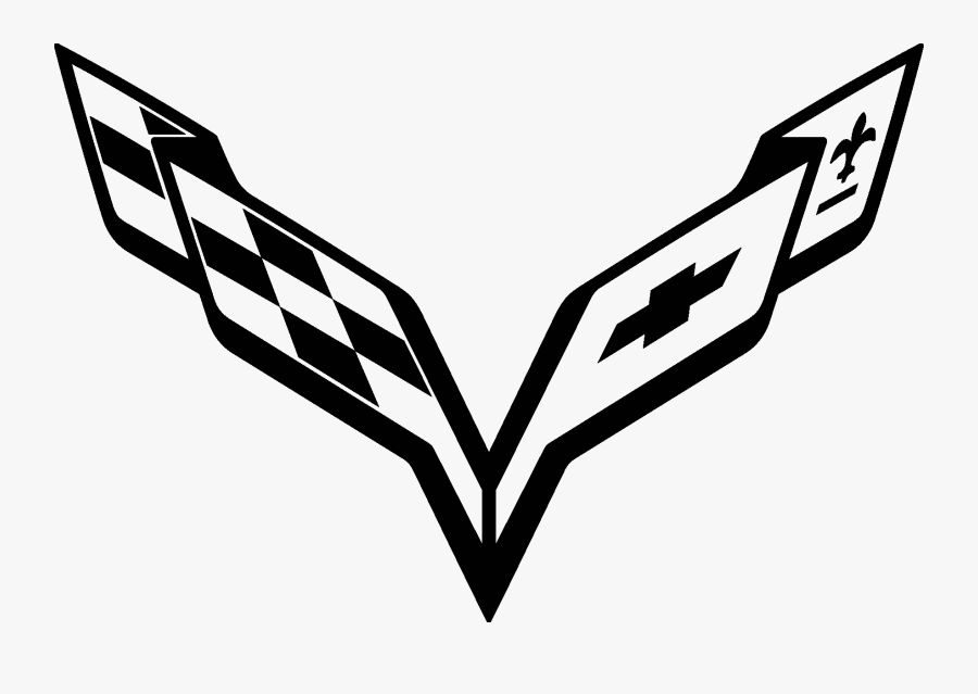 Corvette Stingray Logo Black And White, Transparent Clipart