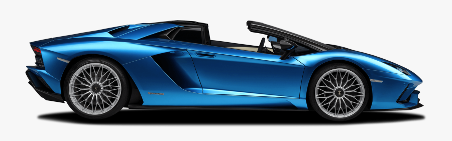 Lamborghini Aventador S Roadster Side View Clipart - Blue Lamborghini Side View, Transparent Clipart