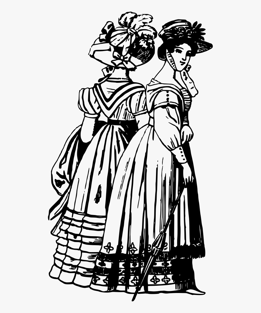 French Fashion 1820s - Clip Art, Transparent Clipart