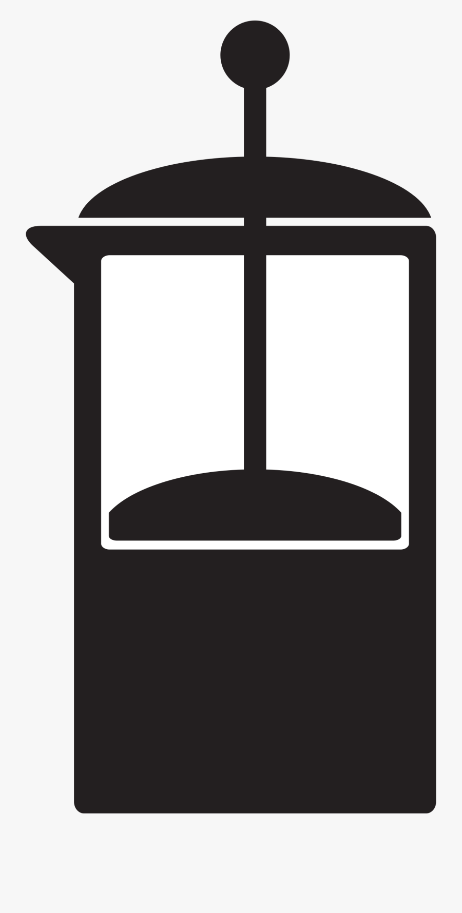 Kitchen Icon Coffee French - French Press Clip Art, Transparent Clipart