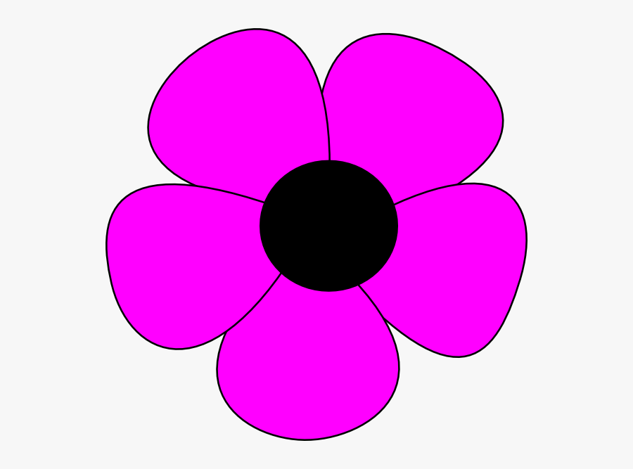 Simple Flower Drawing - Simple Silhouette Of A Flower, Transparent Clipart