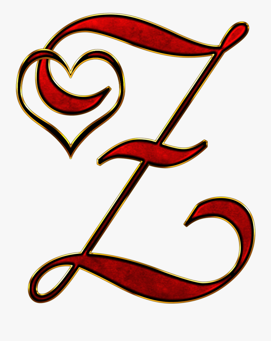 Hd Z Letter Png Clipart - Z With A Heart, Transparent Clipart
