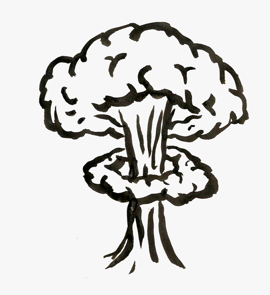 Nuclear Drawing Easy - Nuclear Explosion Drawing Easy, Transparent Clipart