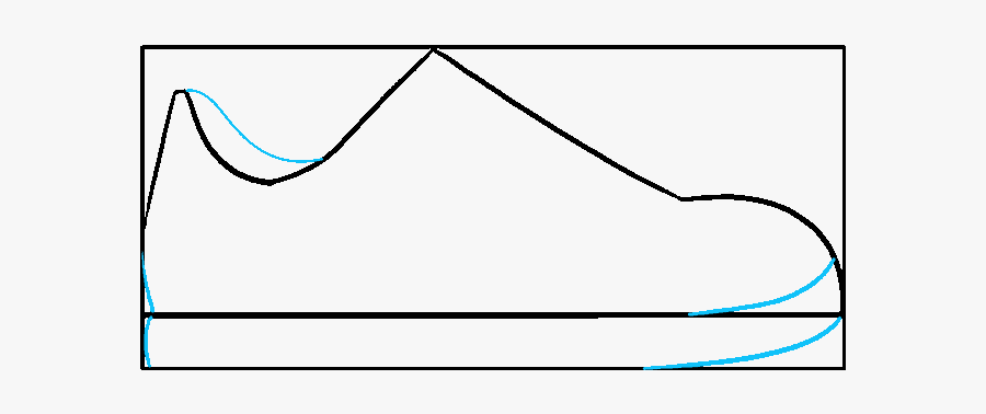 How To Draw Shoe - Simple Drawing Of A Shoe, Transparent Clipart