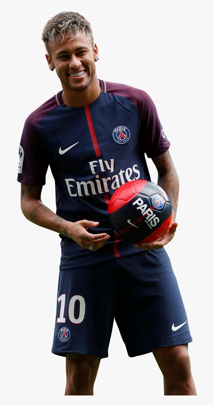 Neymar Psg 2017 Happy Clipart Image - Paris Saint Germain Neymar Png, Transparent Clipart