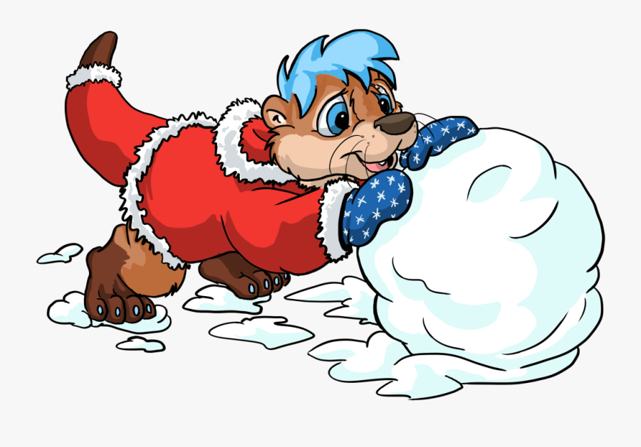 Snowball Fight Bouncy - Cartoon, Transparent Clipart