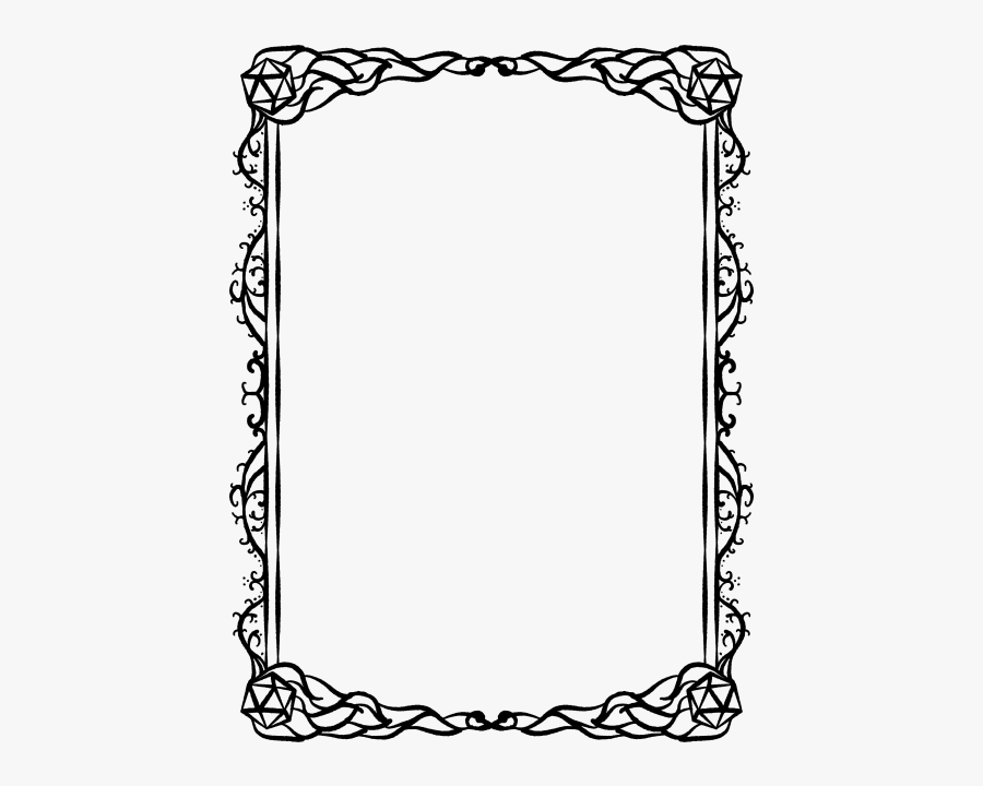 Christmas Borders Black And White - Dungeons And Dragons Border, Transparent Clipart