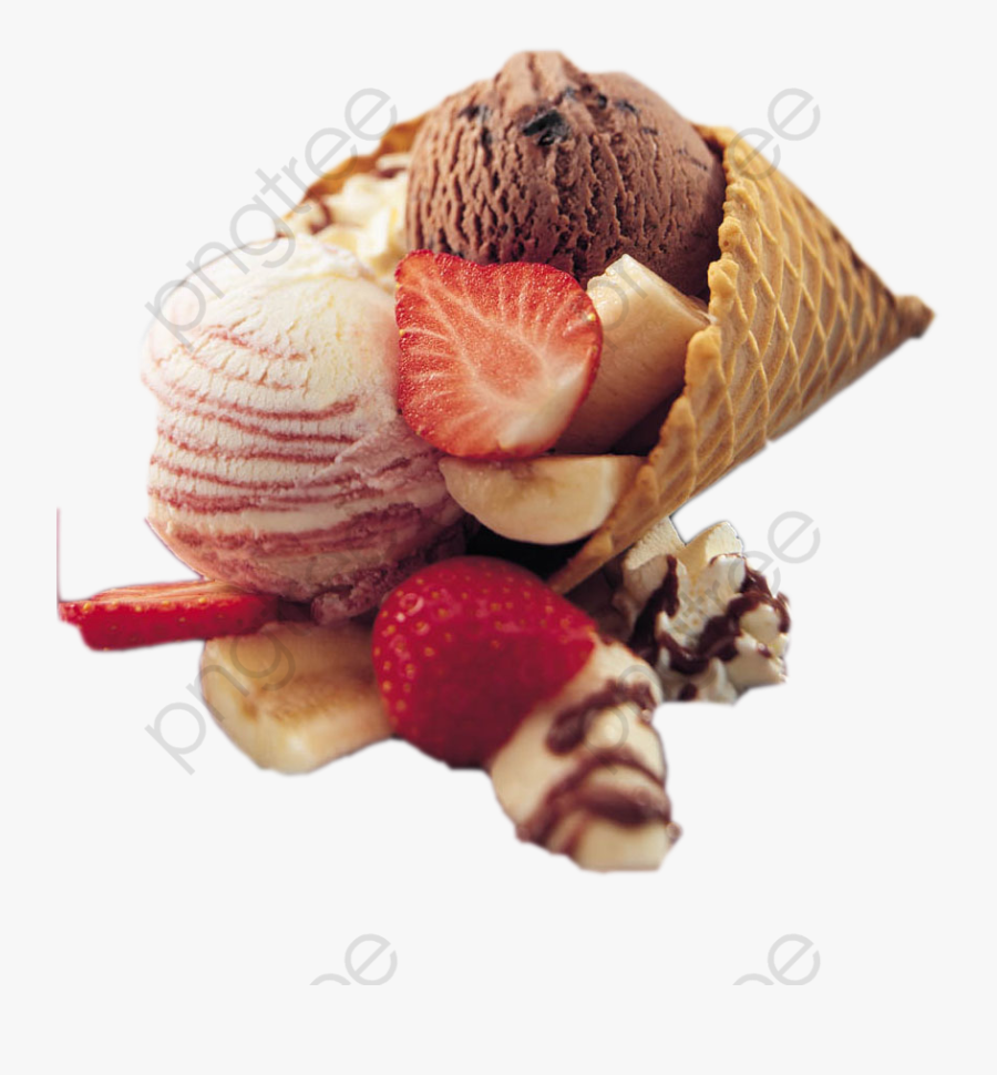 Waffle Strawberry Ice Cream - 哈 根 达 斯 冰淇淋, Transparent Clipart