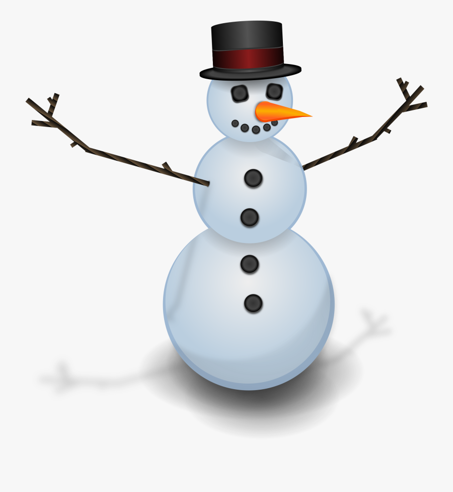 Snow Man With Hat Clip Arts - رجل الثلج Png, Transparent Clipart