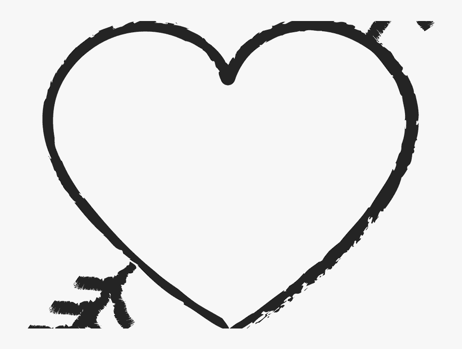 Download Heart Clipart Black And White - Heart With Arrow Through, Transparent Clipart