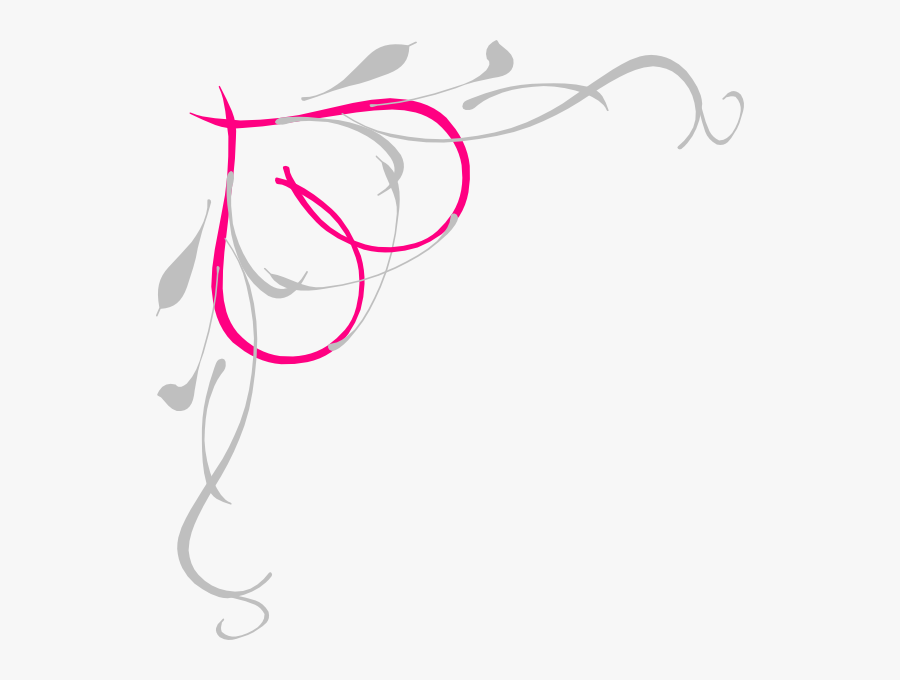 Fancy Vine Tattoo - Corner Page Border Png, Transparent Clipart