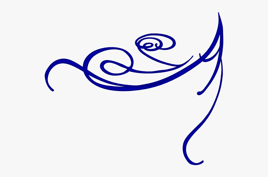 Corner Clipart Fancy - Red Swirly Lines, Transparent Clipart