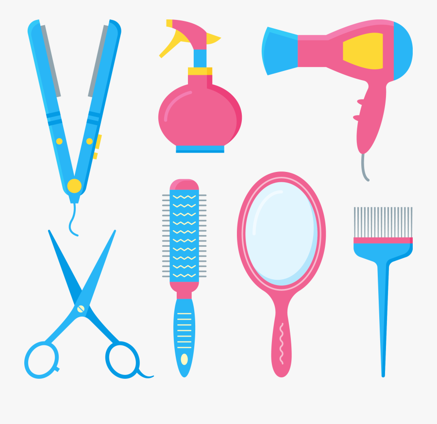 Comb Hairdresser Barbershop Hair Dryer Hairbrush - Imagenes De Peluqueria Para Imprimir, Transparent Clipart