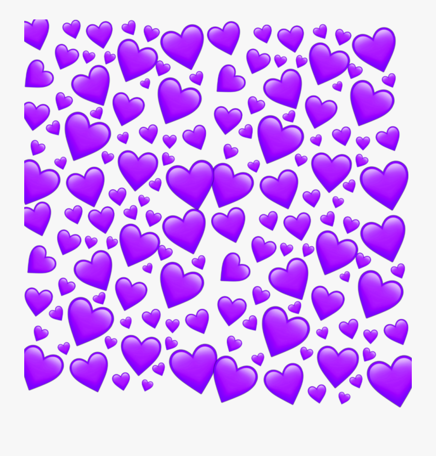 Transparent Purple Hearts Clipart - Transparent Purple Heart Emoji, Transparent Clipart
