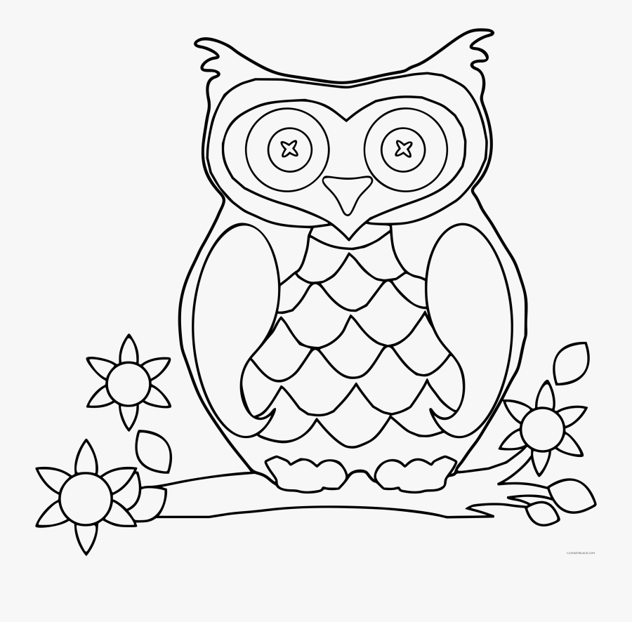 Owl Clipart Outline - 3 Marker Challenge Ideas, Transparent Clipart