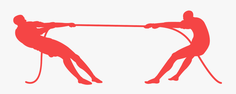 Tug Of War Silhouette, Transparent Clipart