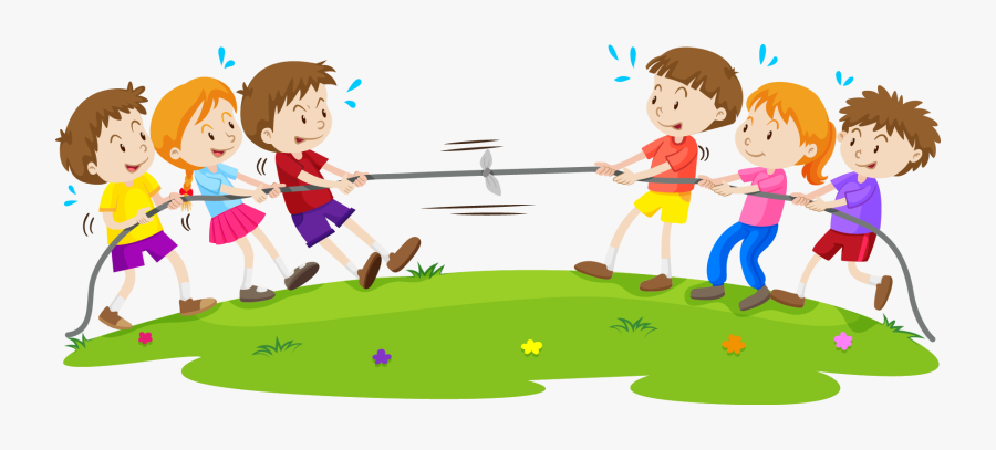 Clipart Child Fun - Vector Tug Of War, Transparent Clipart