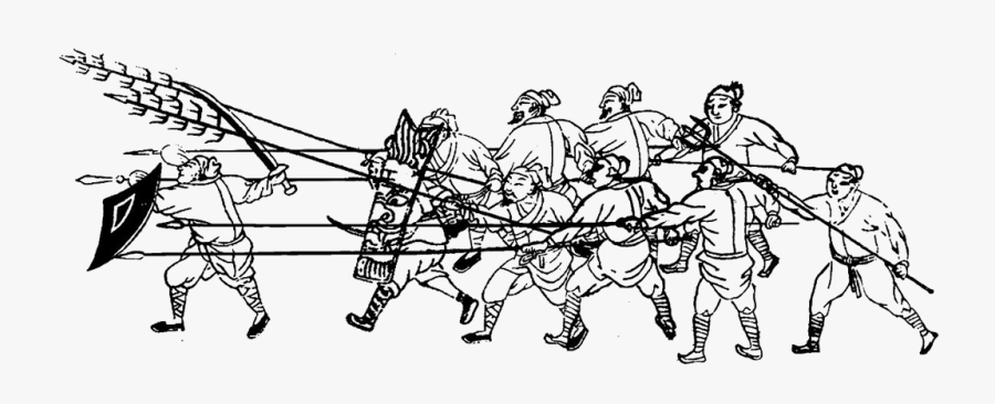 Ancient Chinese Battle Drawing, Transparent Clipart