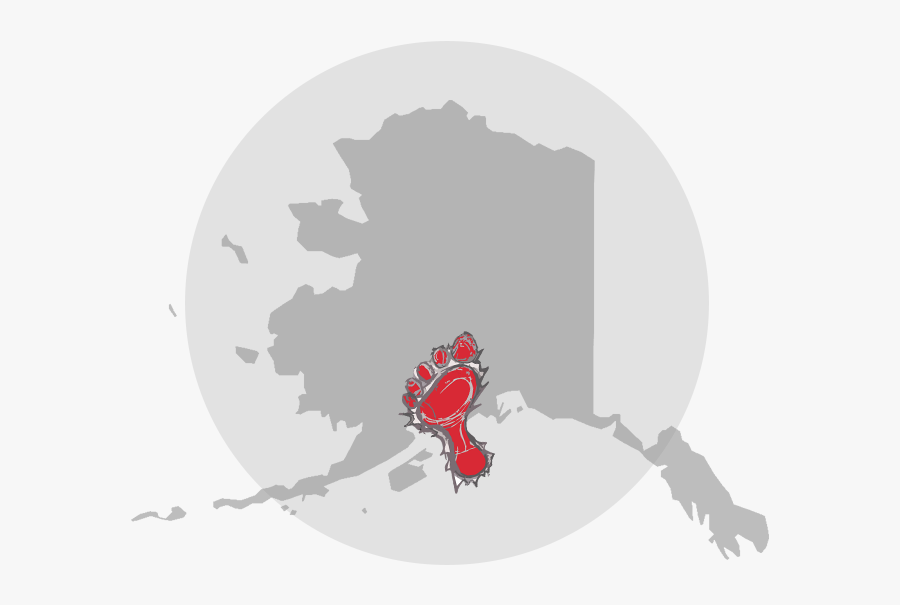 Alaska Map With Flag, Transparent Clipart