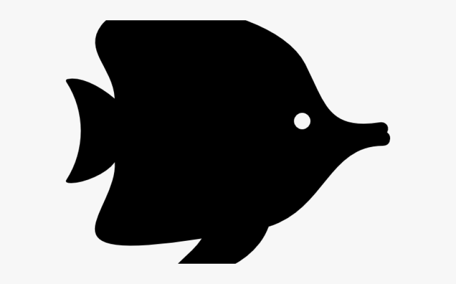 Tropical Fish Silhouette - Silhouette Tropical Fish Clipart, Transparent Clipart