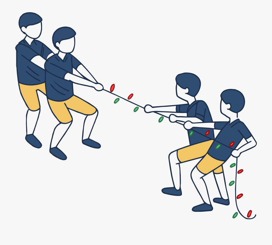 Christmas Light Tug Of War - Tug Of War Png, Transparent Clipart