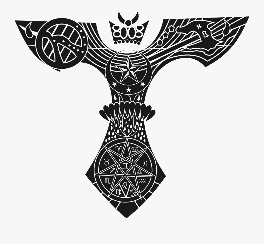 Crown Tattoo Clipart - White Power Tattoo Png, Transparent Clipart