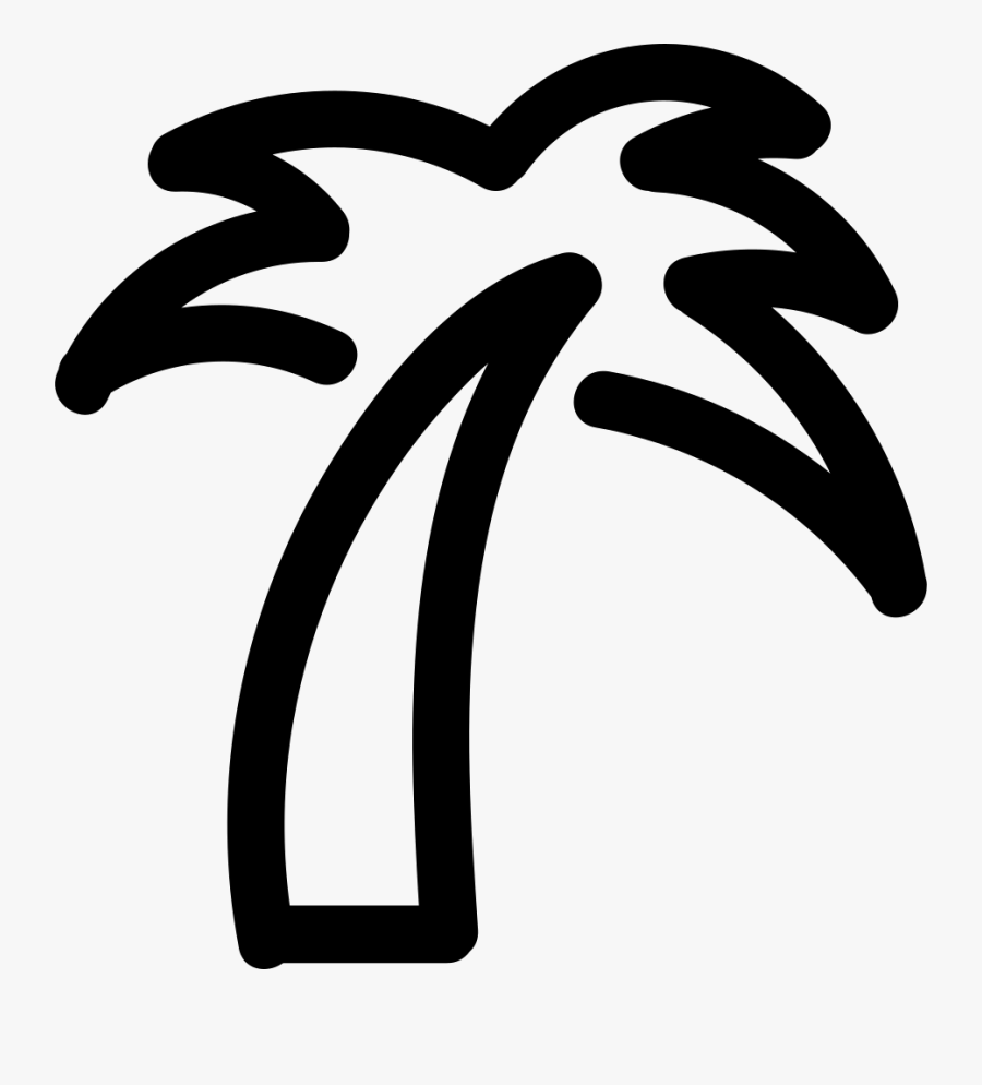 Palm Tree Icon Png - Palm Tree Outline Clipart, Transparent Clipart