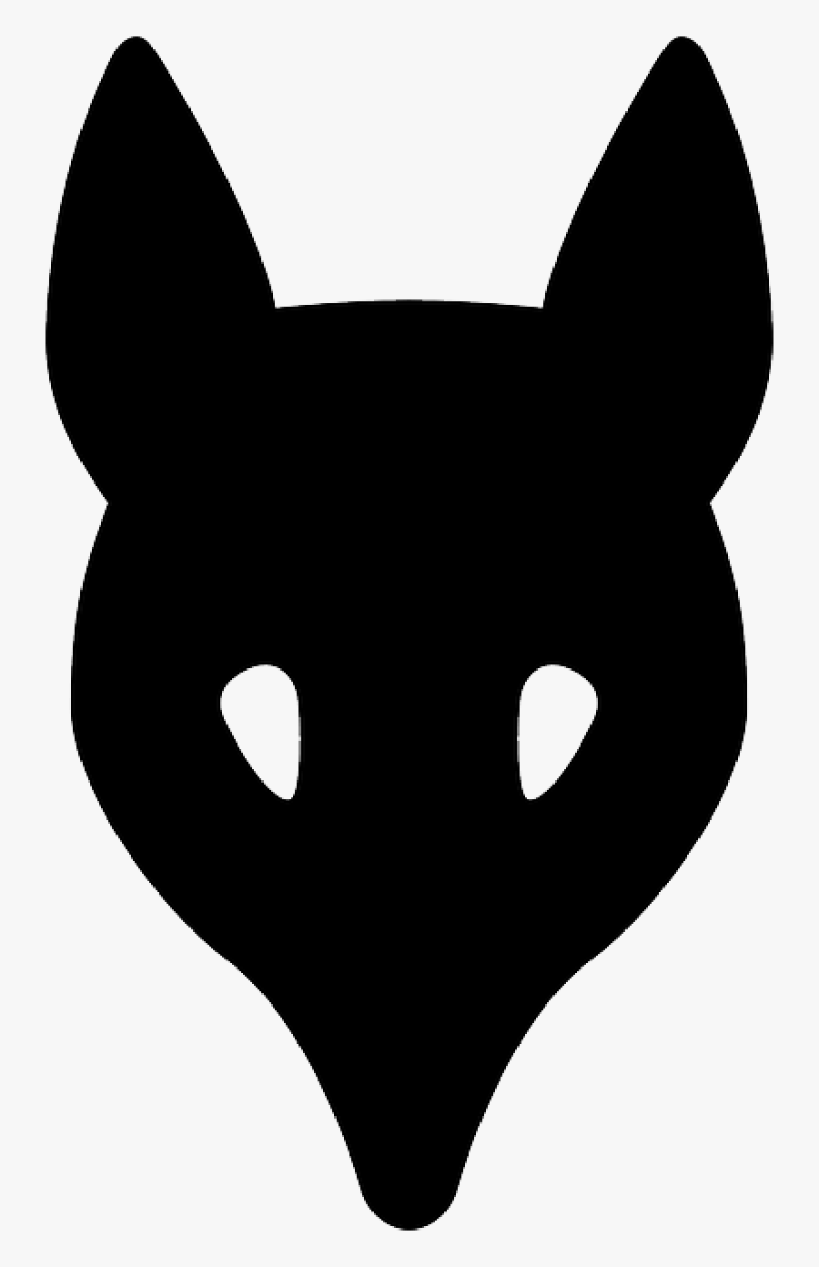 Silhouette Of Fox Head, Transparent Clipart