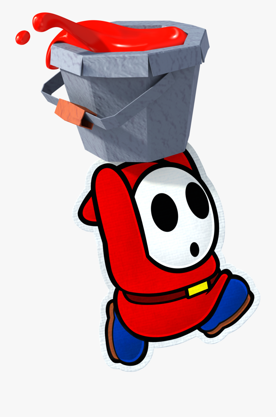 Super Mario Wiki Β - Shy Guy Paper Mario Color Splash, Transparent Clipart