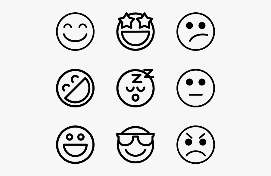 Emoji Clipart Black And White, Transparent Clipart