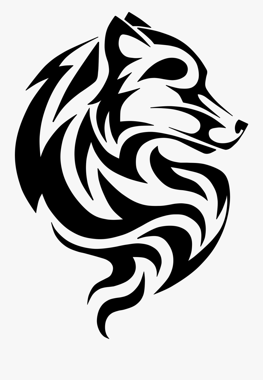 Wolf Tattoo Png - Wolf Cub Tribal Tattoo, Transparent Clipart