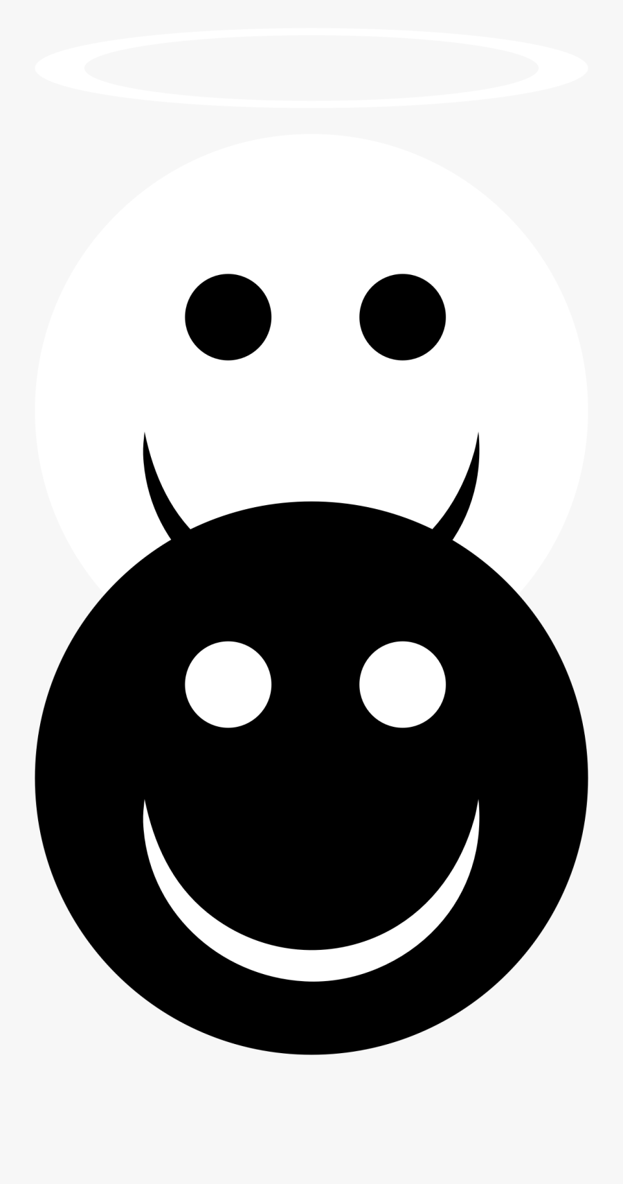 Transparent Emoji Clip Art - Good And Evil Emoji, Transparent Clipart
