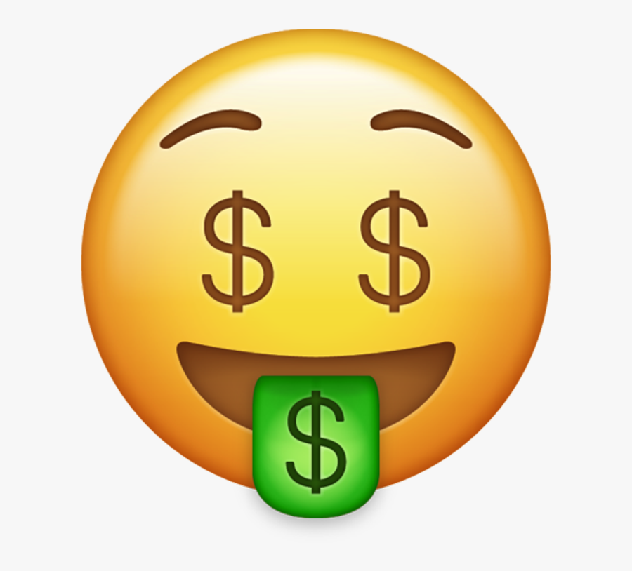 Clipart Black And White Stock Vector Emojis Money - Transparent Background Money Emoji Png, Transparent Clipart