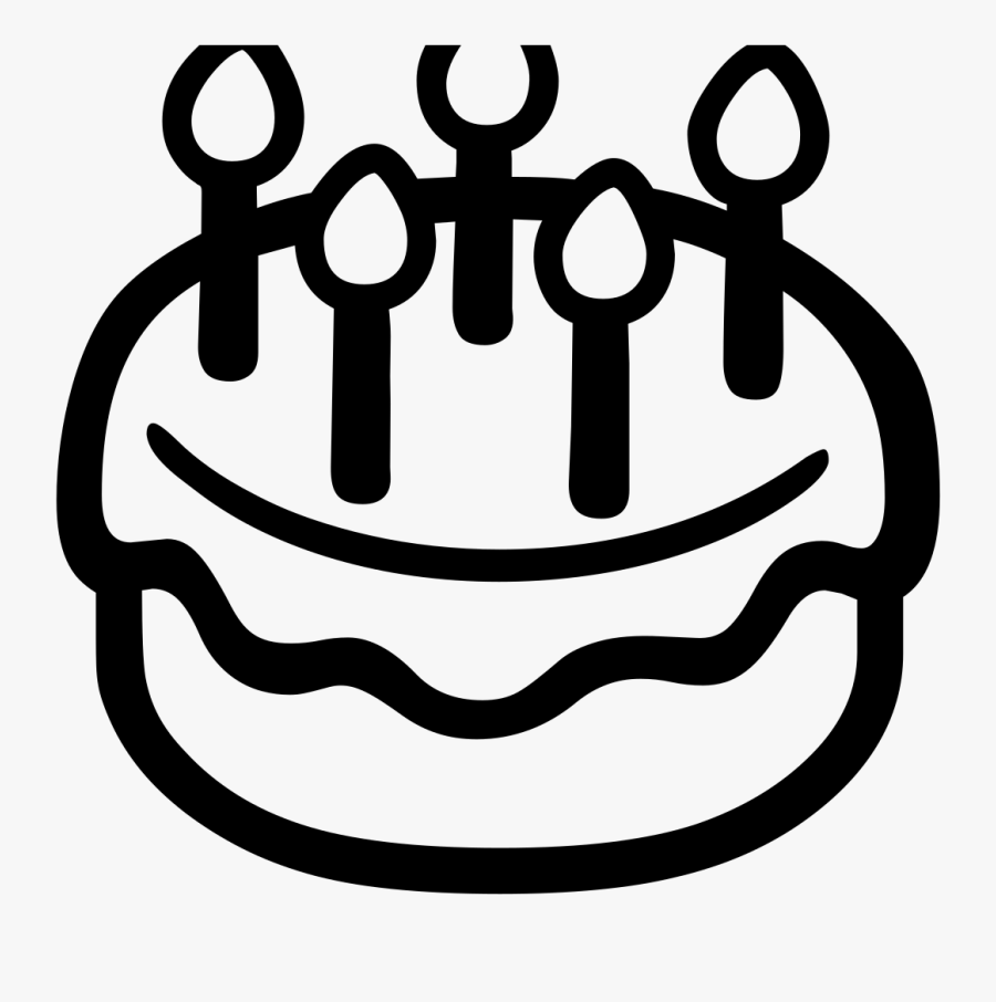 Black Birthday Cake Emoji, Transparent Clipart