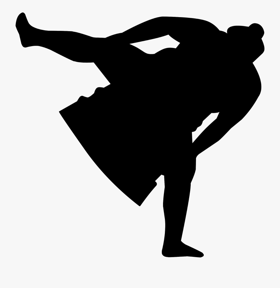Transparent Wrestling Silhouette Png - Sumo Silhouette, Transparent Clipart