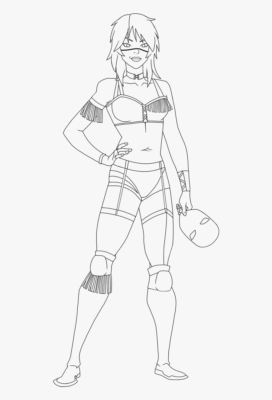 Wrestling Gear Lineart - Line Art, Transparent Clipart