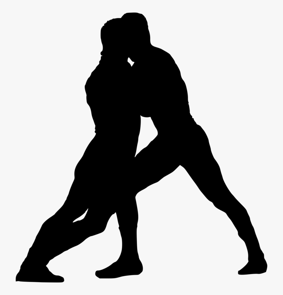 Sport Wrestling Silhouette - Silhouette, Transparent Clipart