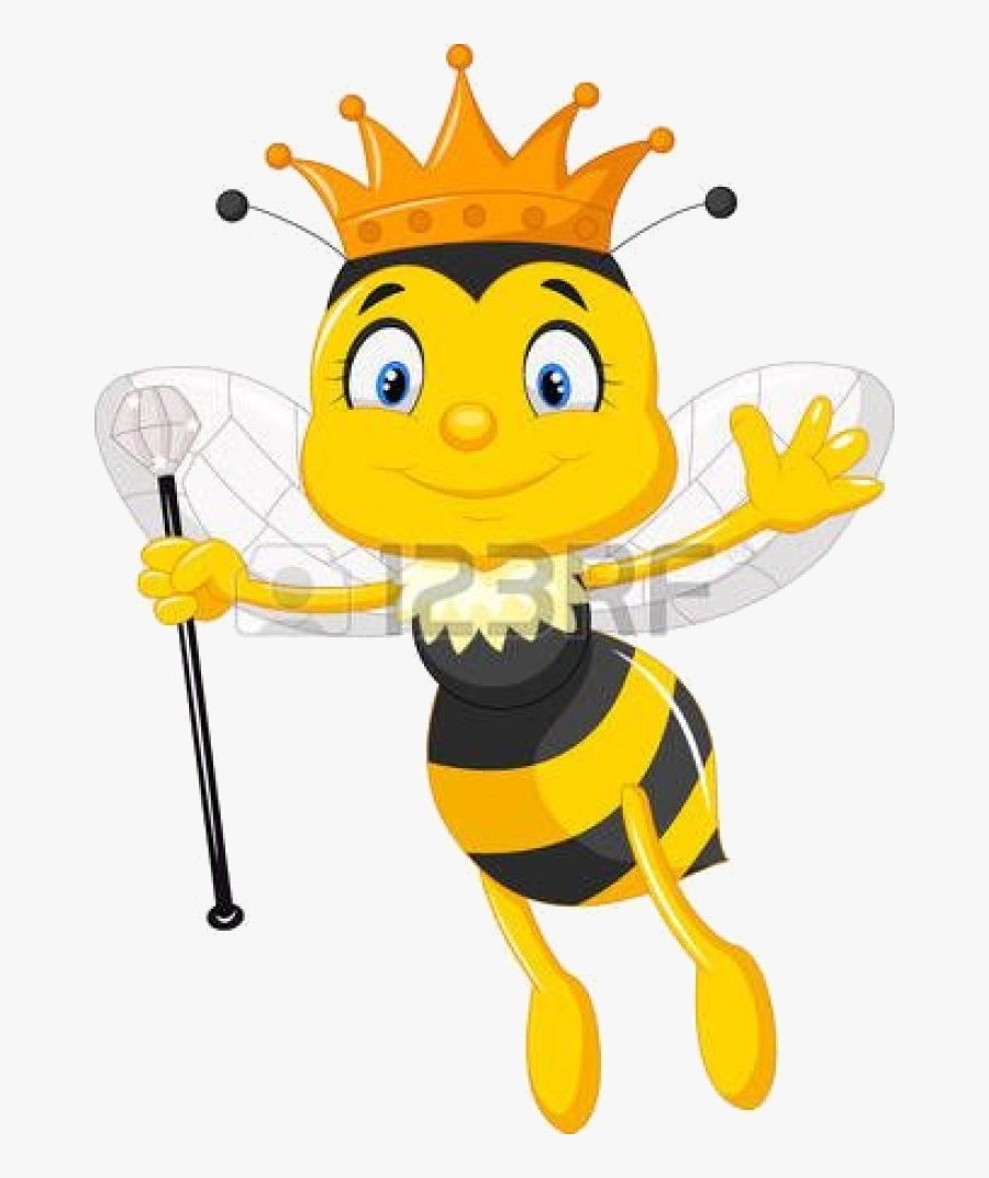 Bee Queen Honey Clipart Www Transparent Png - Queen Bee Png Cartoon, Transparent Clipart