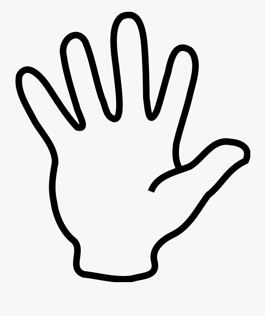 Clip Art 5 Fingers Clipart - Cartoon Hand 5 Fingers, Transparent Clipart